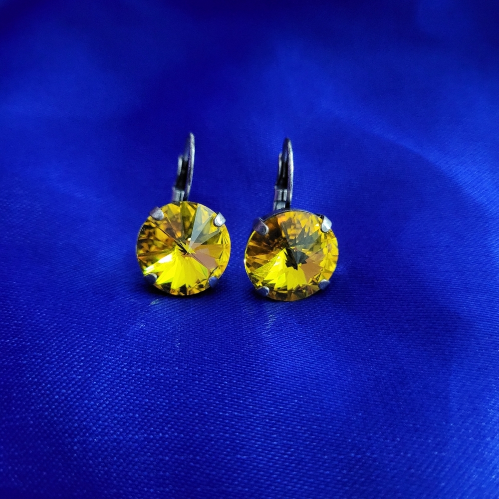 Golden Yellow Sterling silver earrings